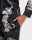Satin Lotus Tiger Print Long Pyjama Set - Black