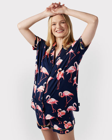 Maternity Flamingo Print Short Pyjama Set