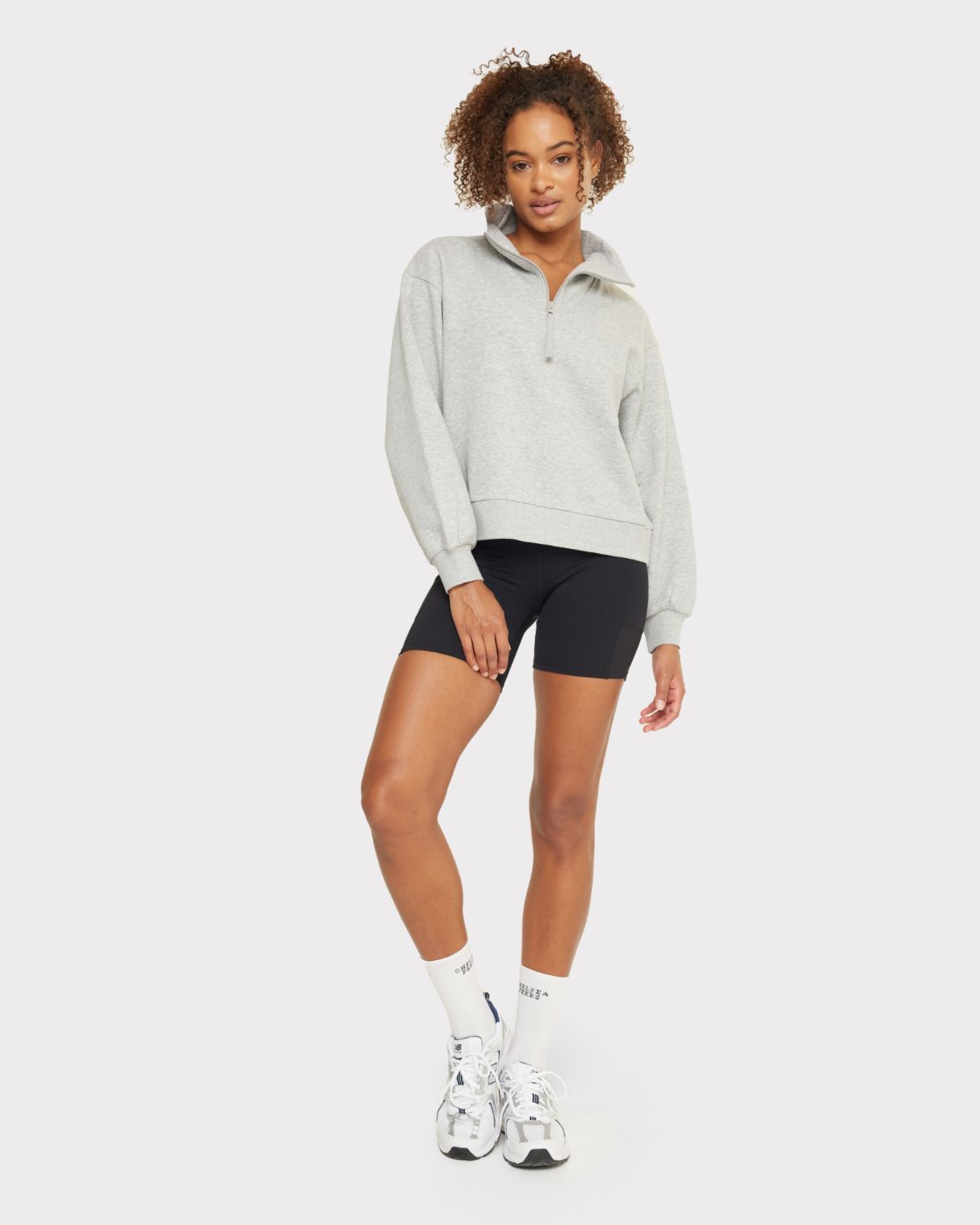 Quarter-Zip Sweatshirt - Grey