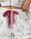 Cotton Cheesecloth Flamingo Sketch Print Short Pyjama Set