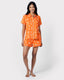Tropical Holiday Print Short Pyjama Set - Orange