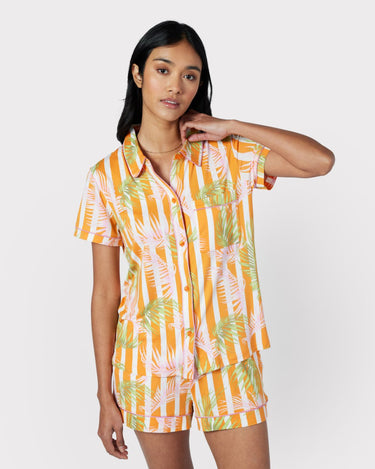 Palm Stripe Short Pyjama Set – Chelsea Peers NYC