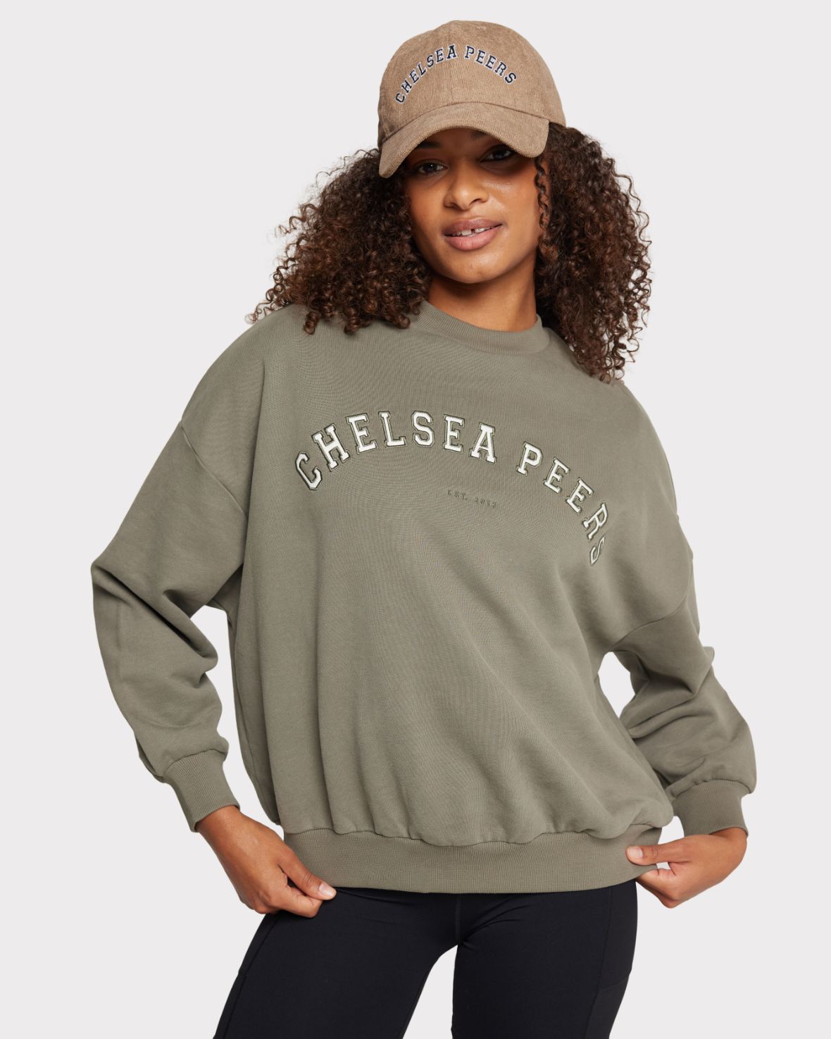 Organic Cotton Logo Embroidered Sweatshirt - Sage