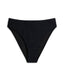 Jacquard Shell High Waisted Bikini Bottoms - Black