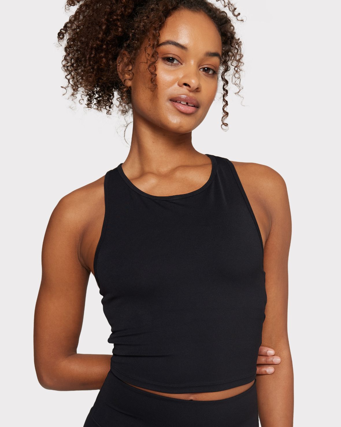 Soft + Stretch Racerback Tank Top - Black