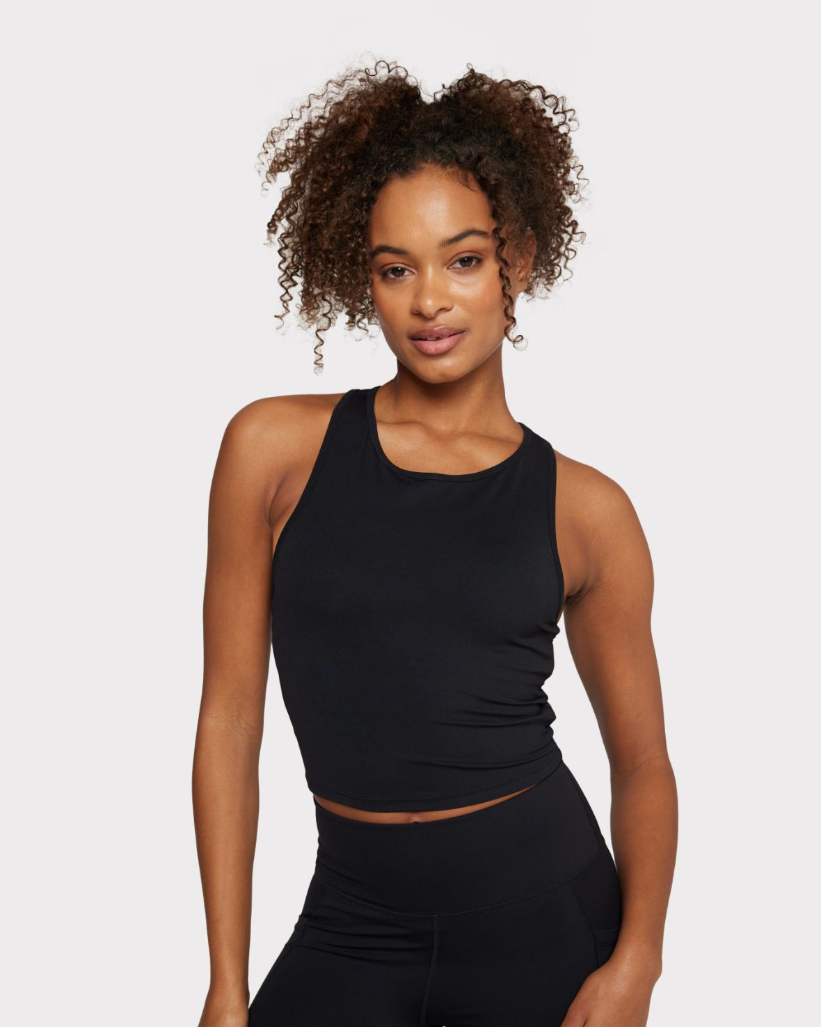 Soft + Stretch Racerback Tank Top - Black