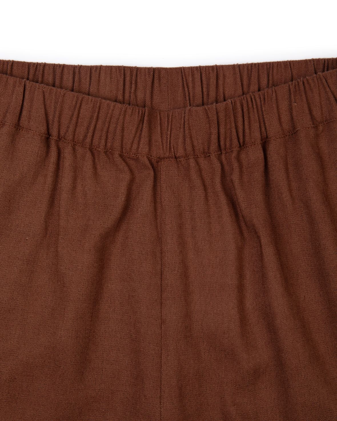 Linen-Blend Shorts - Brown