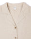 Linen-Blend Cropped Shirt - Natural