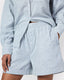Poplin Stripe Short Pyjama Set - Navy & White