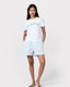 Poplin Stripe Pyjama Shorts - Blue & White