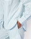 Poplin Stripe Long Pyjama Bottoms - Blue & White