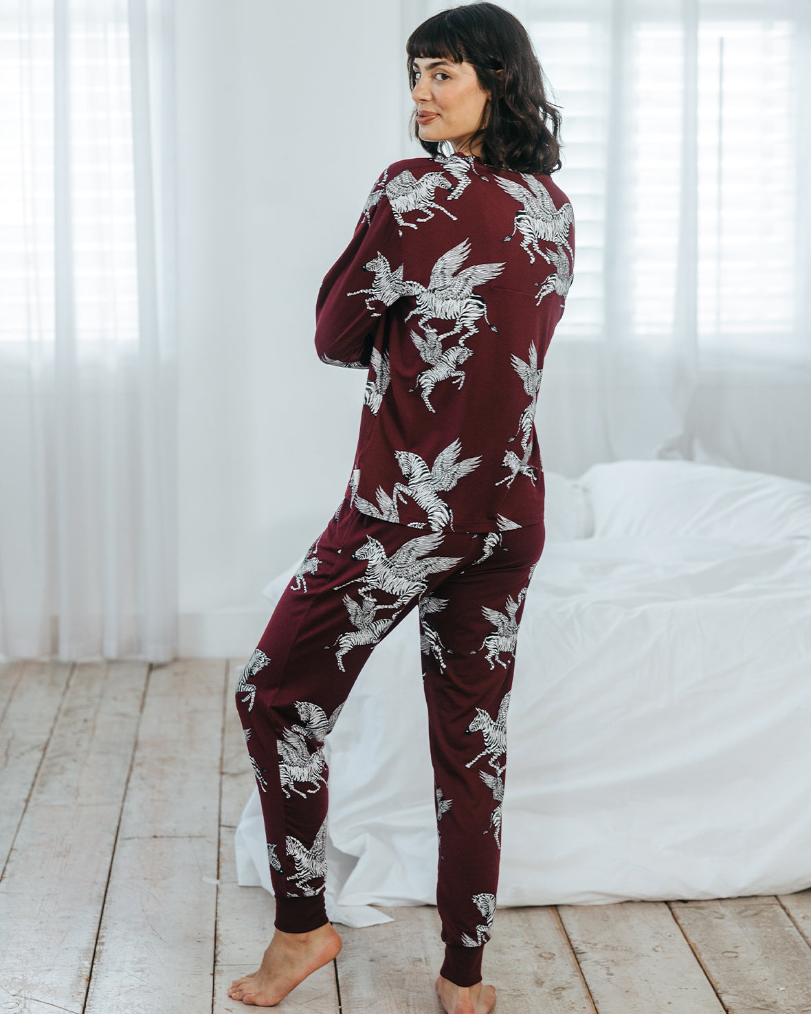 Pegasus Zebra Print Long Pyjama Set