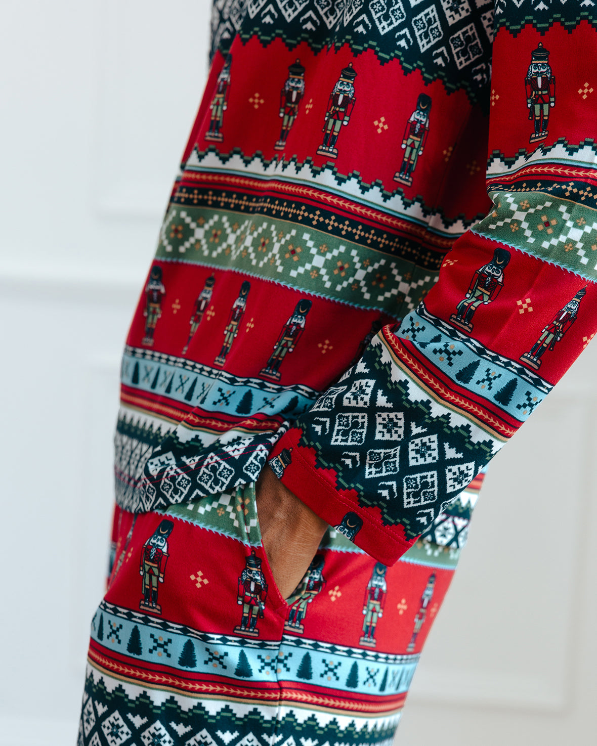 Christmas Nutcracker Fair Isle Print Long Pyjama Set