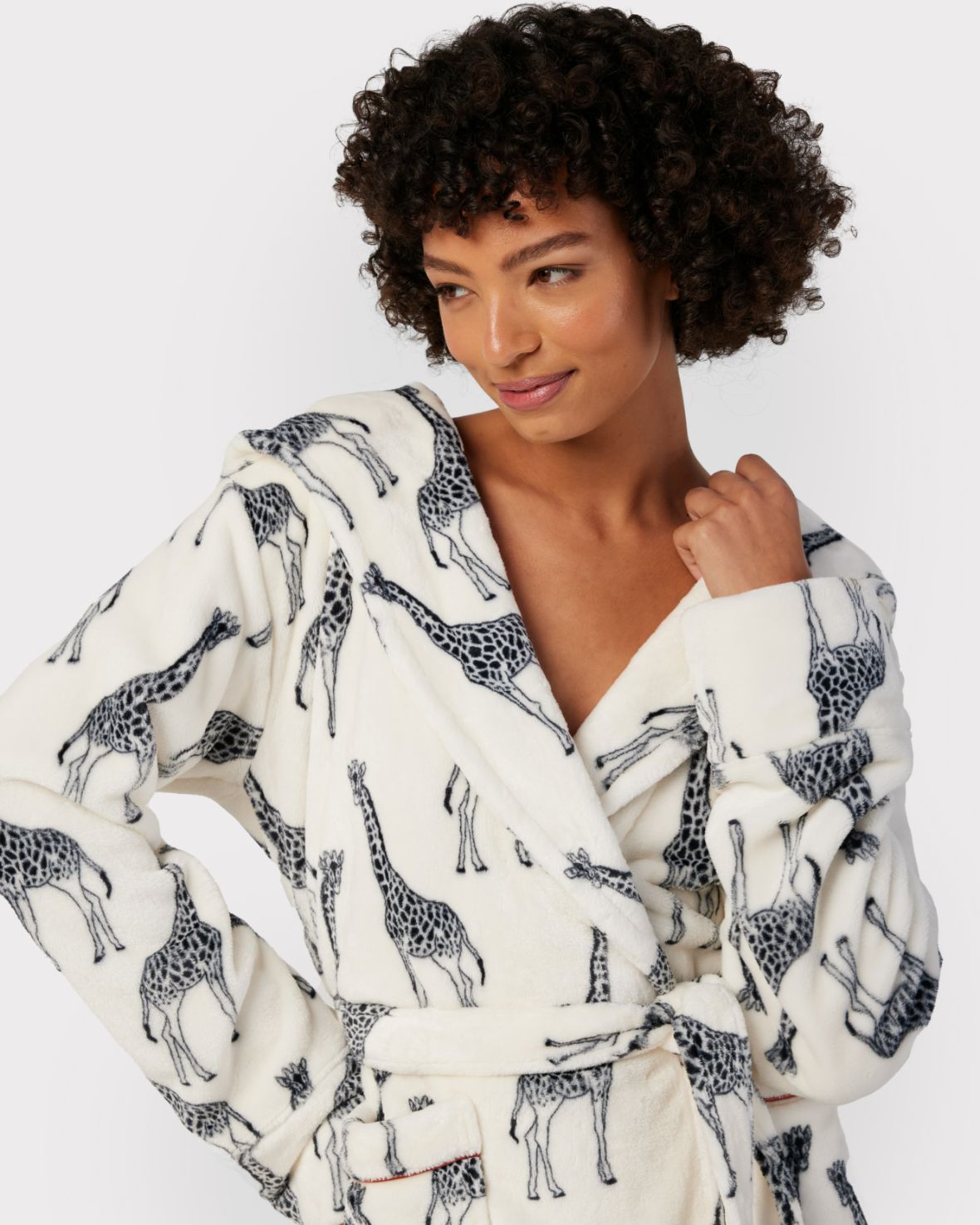 Fleece Giraffe Dressing Gown