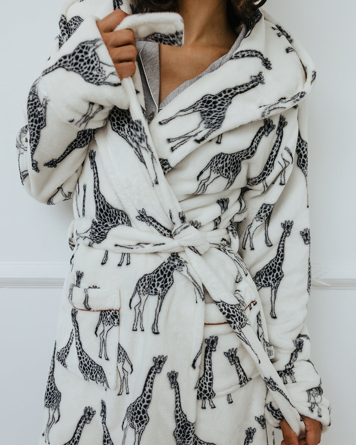 Fleece Giraffe Dressing Gown