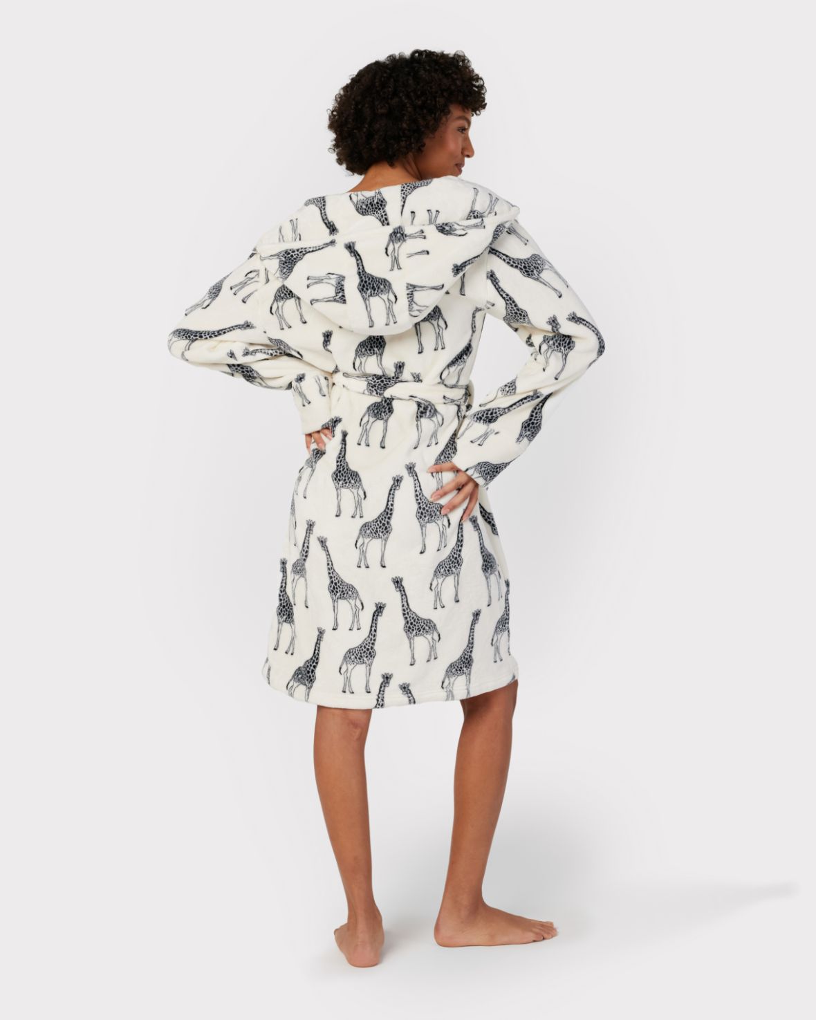 Fleece Giraffe Dressing Gown