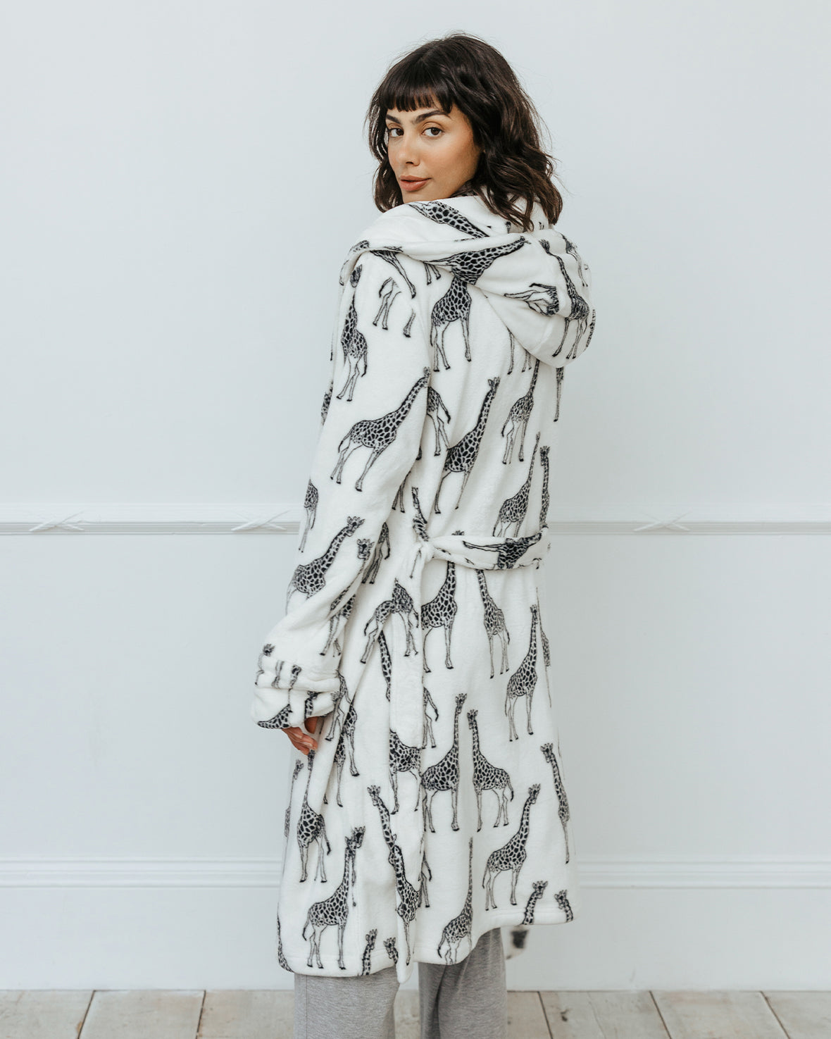 Fleece Giraffe Dressing Gown