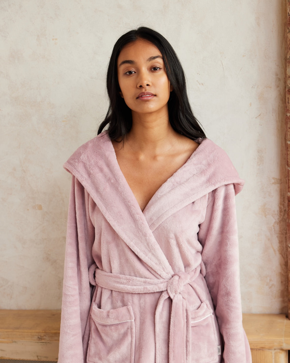 Fleece Dressing Gown - Pink