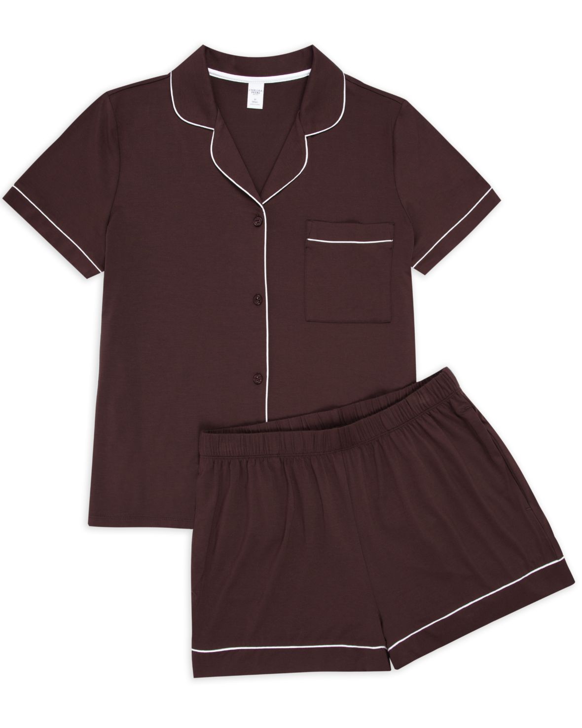 TENCEL™ Modal Short Button Up Pyjama Set - Brown