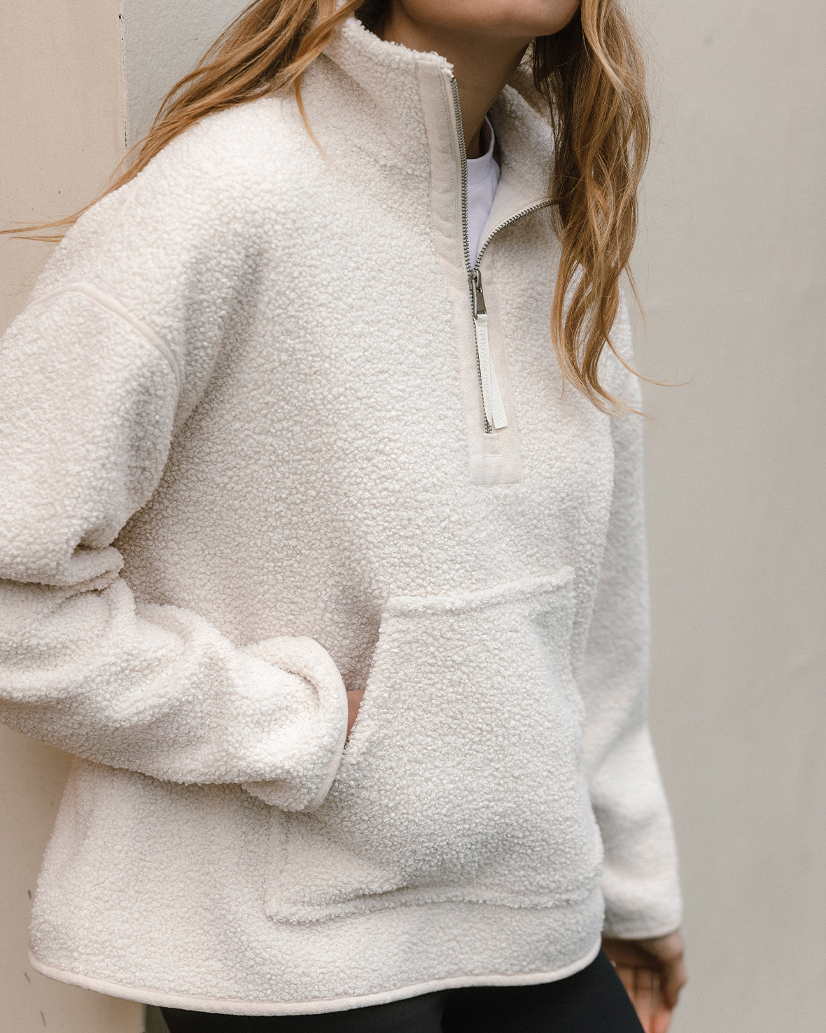 Borg Quarter Zip Hooded Fleece