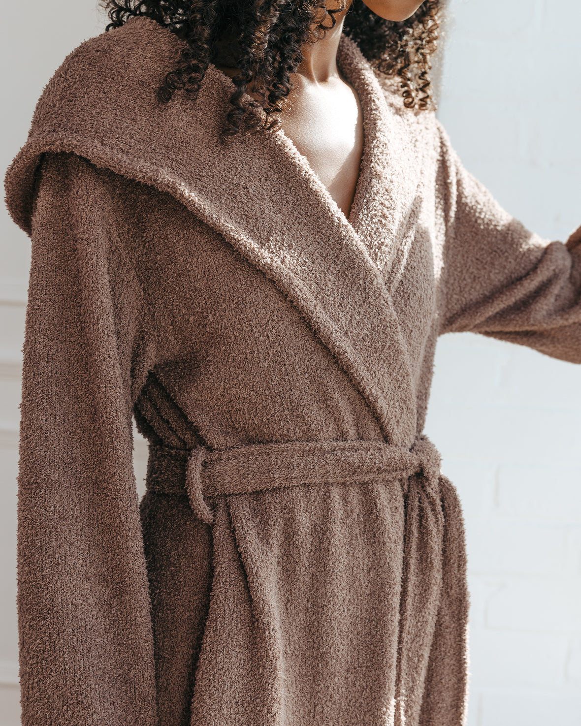 Bouclé Knit Dressing Gown