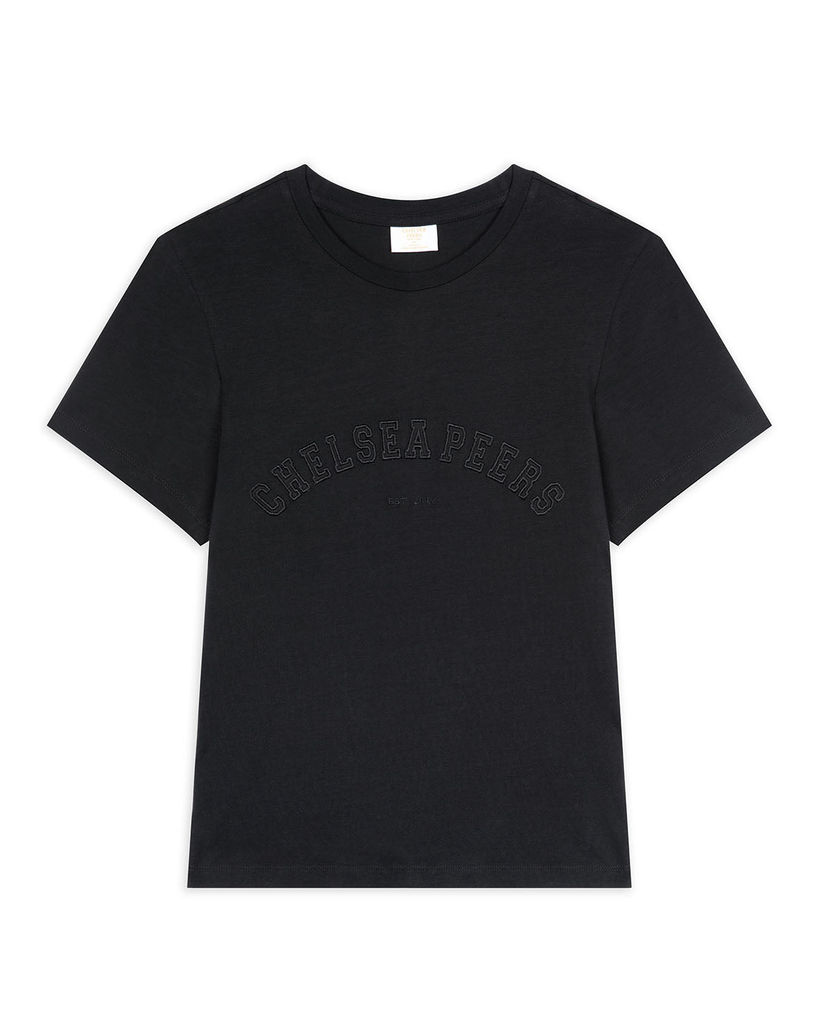 Organic Cotton Embroidered Logo T-Shirt - Black