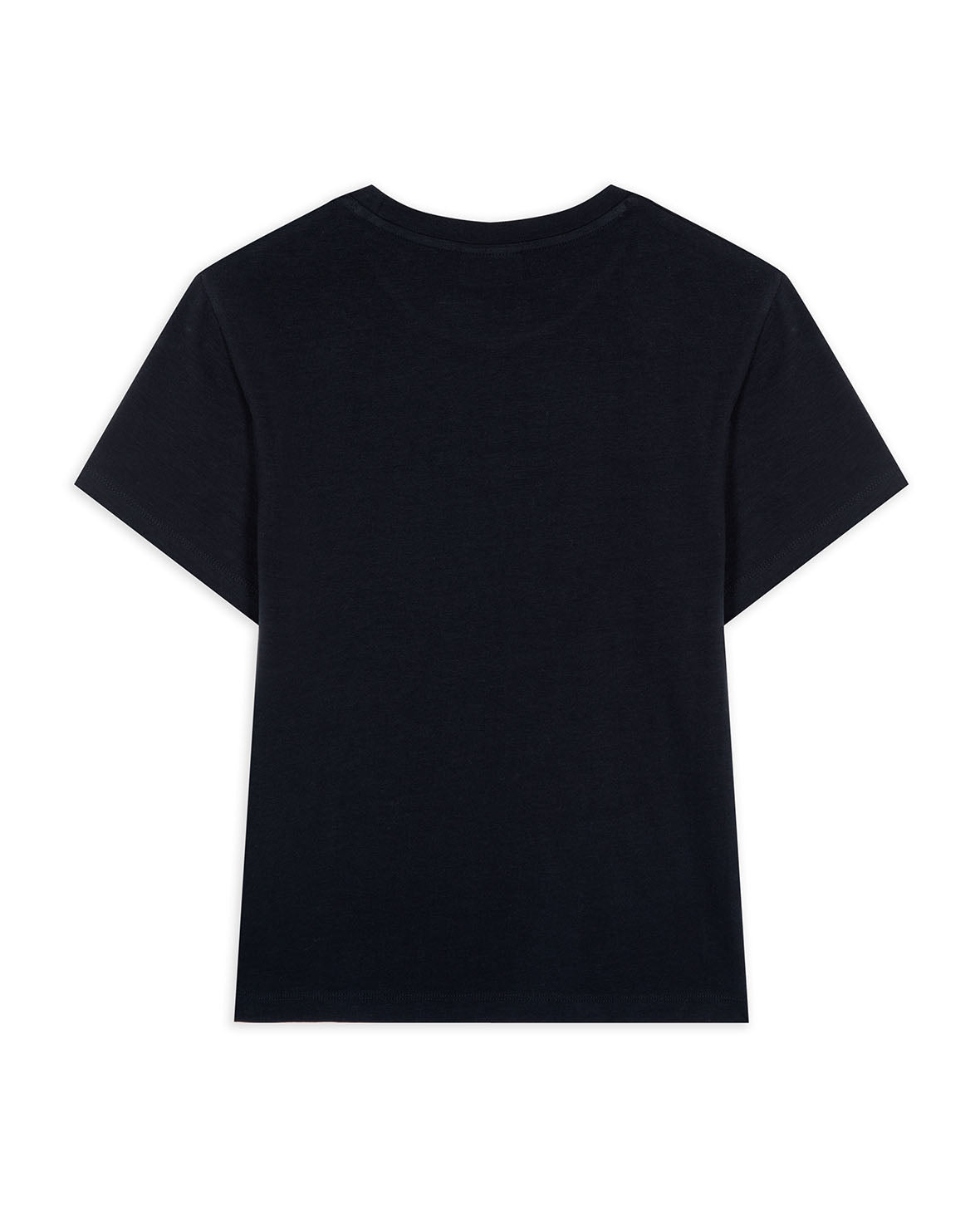 Organic Cotton Embroidered Mini Logo T-Shirt - Black