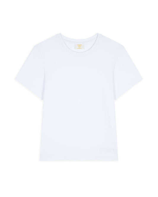 Organic Cotton Embroidered Mini Logo T-Shirt - White