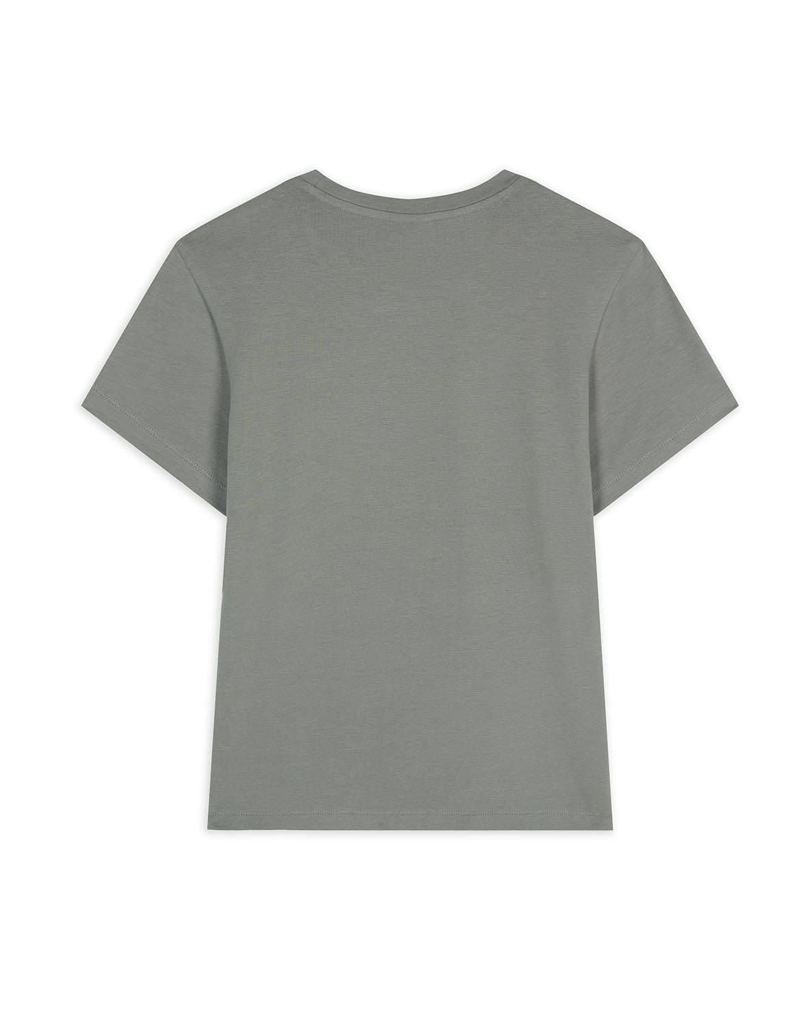 Organic Cotton Embroidered Mini Logo T-Shirt - Sage