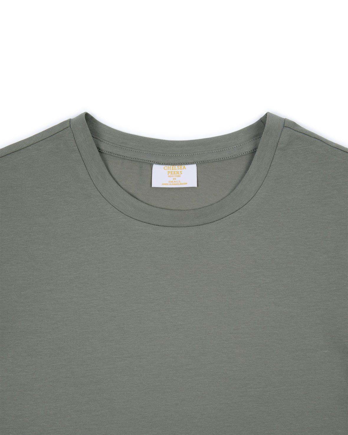 Organic Cotton Embroidered Mini Logo T-Shirt - Sage