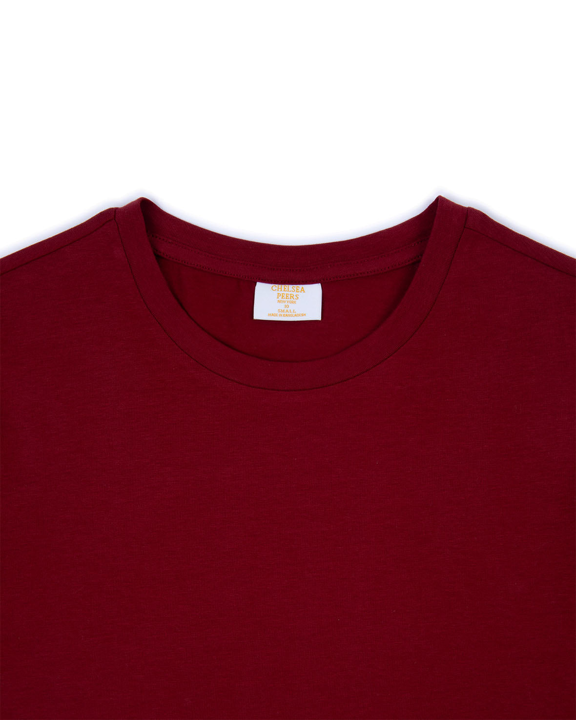 Organic Cotton Embroidered Mini Logo T-Shirt - Burgundy