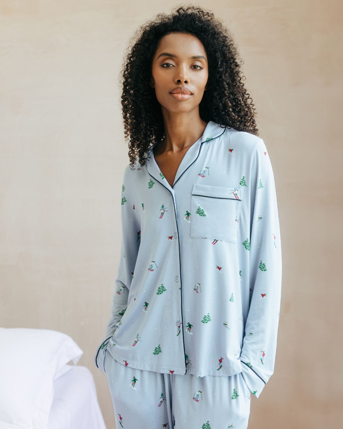 TENCEL™ Modal Ski Vacation Print Long Pyjama Set