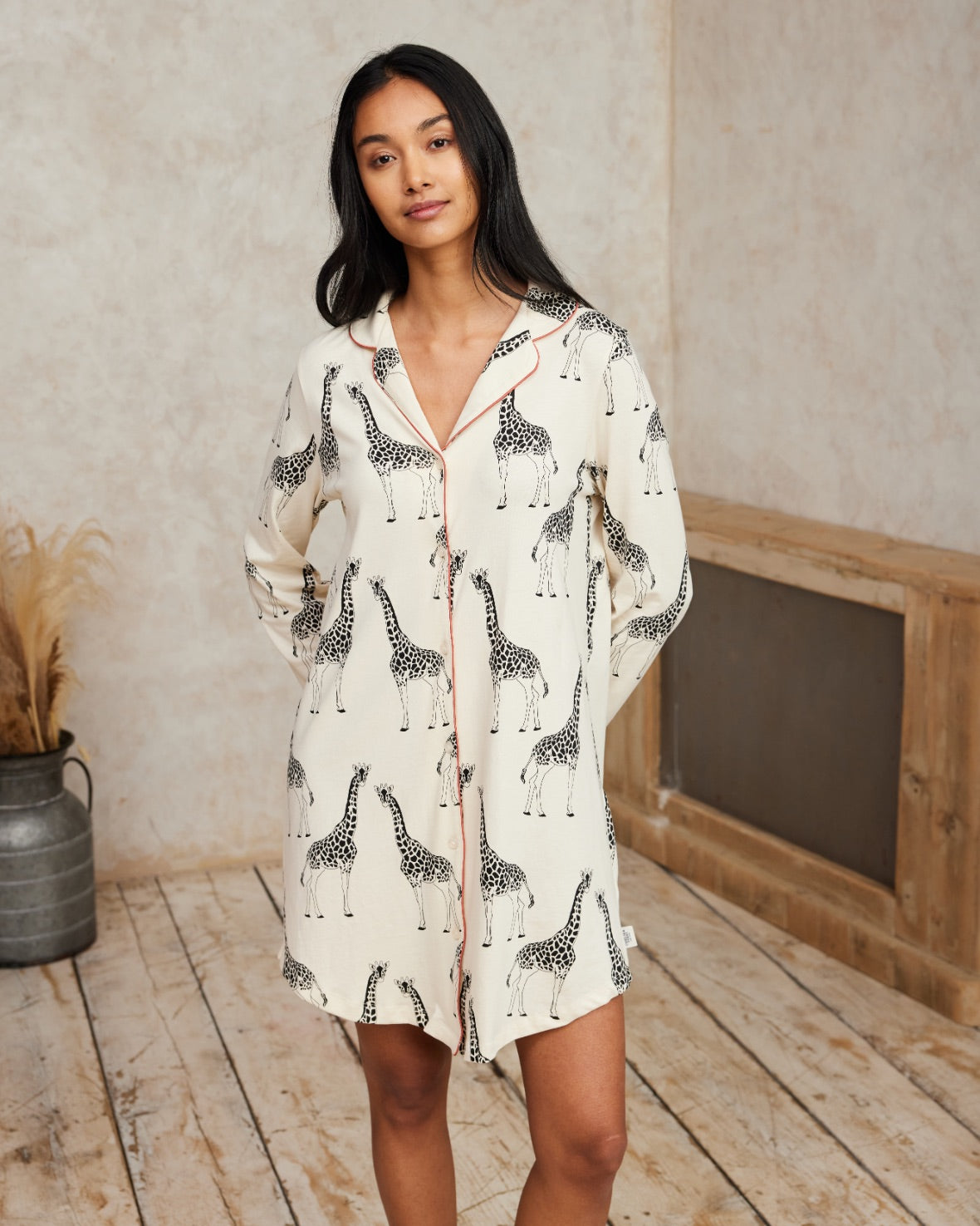 Organic Cotton Giraffe Print Nightshirt