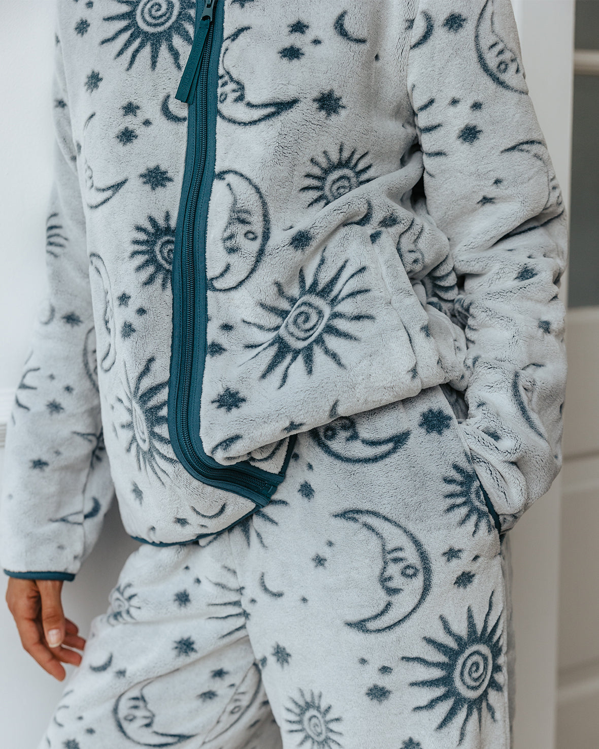 Fleece Burnout Celestial Sky Jacket & Jogger Co-ord