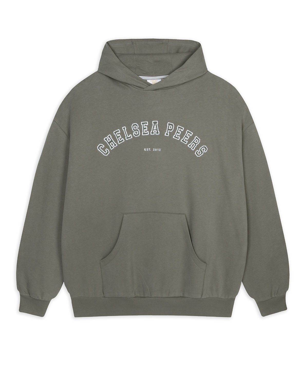 Organic Cotton Embroidered Logo Hoodie - Sage