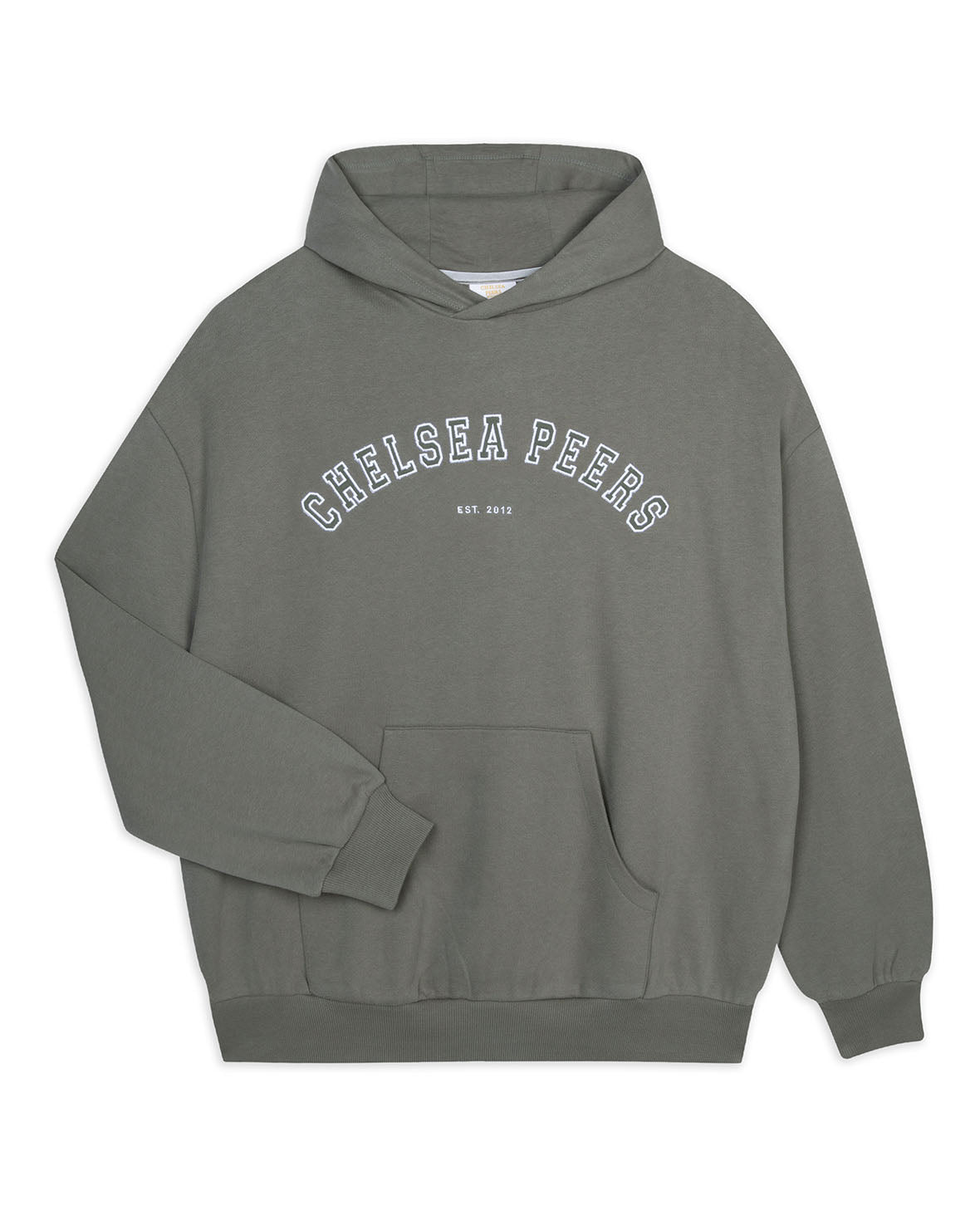 Organic Cotton Embroidered Logo Hoodie - Sage