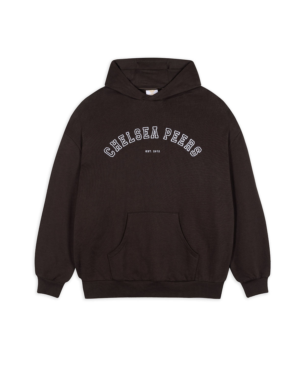 Organic Cotton Embroidered Logo Hoodie - Brown