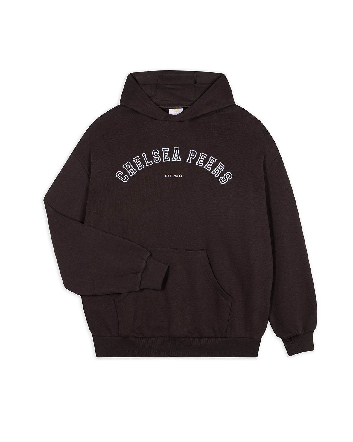 Organic Cotton Embroidered Logo Hoodie - Brown