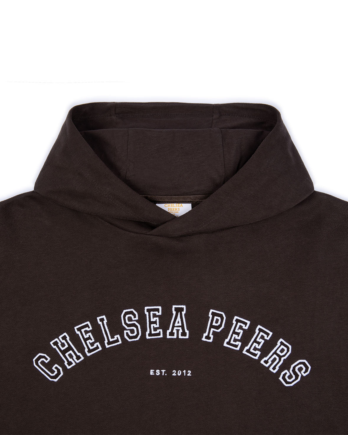 Organic Cotton Embroidered Logo Hoodie - Brown