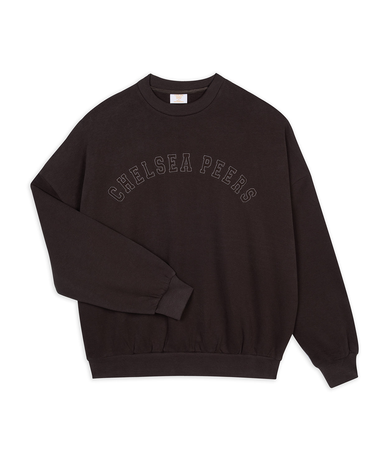 Organic Cotton Embroidered Logo Sweatshirt - Brown