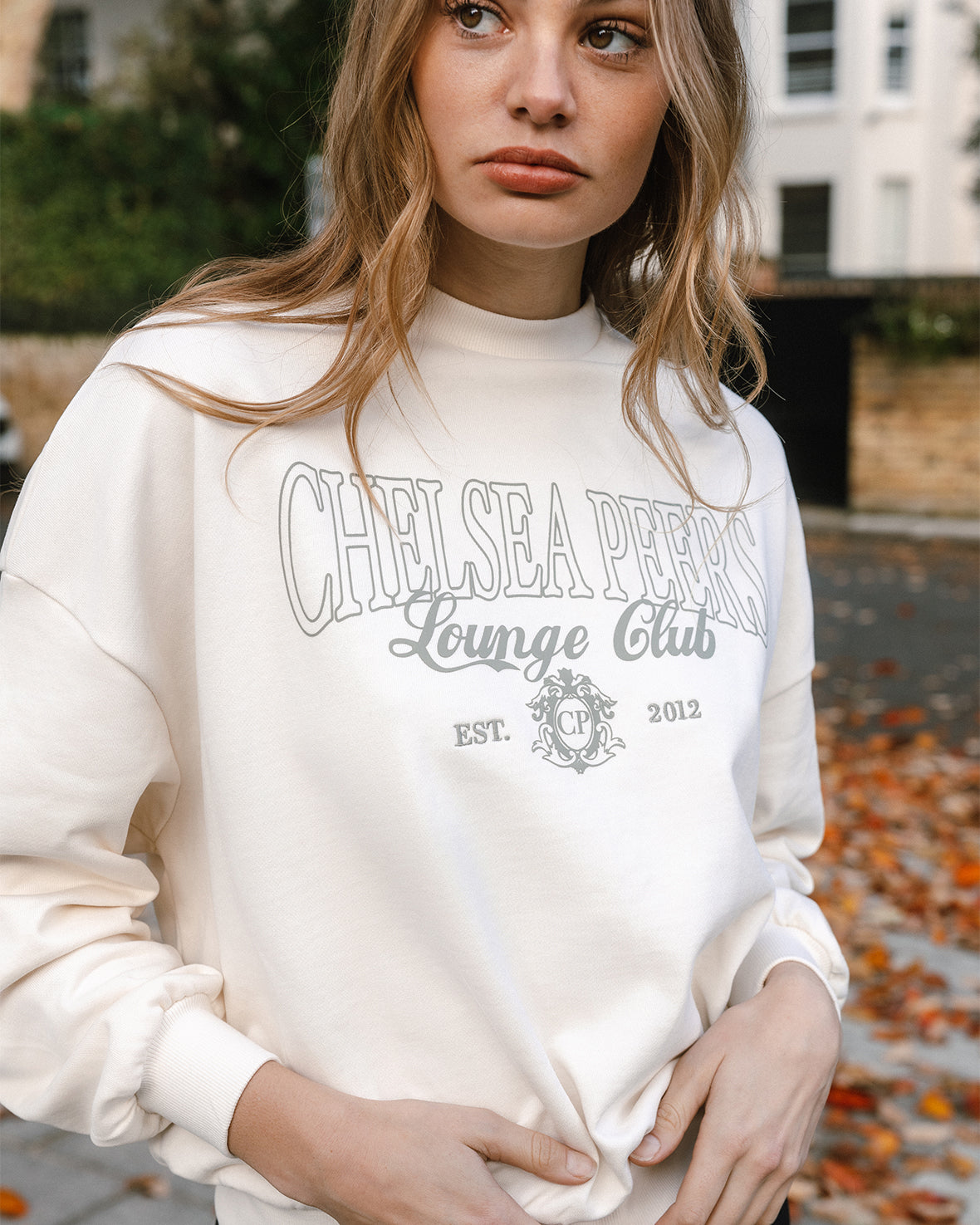 Organic Cotton Printed Logo Sweatshirt - Cream