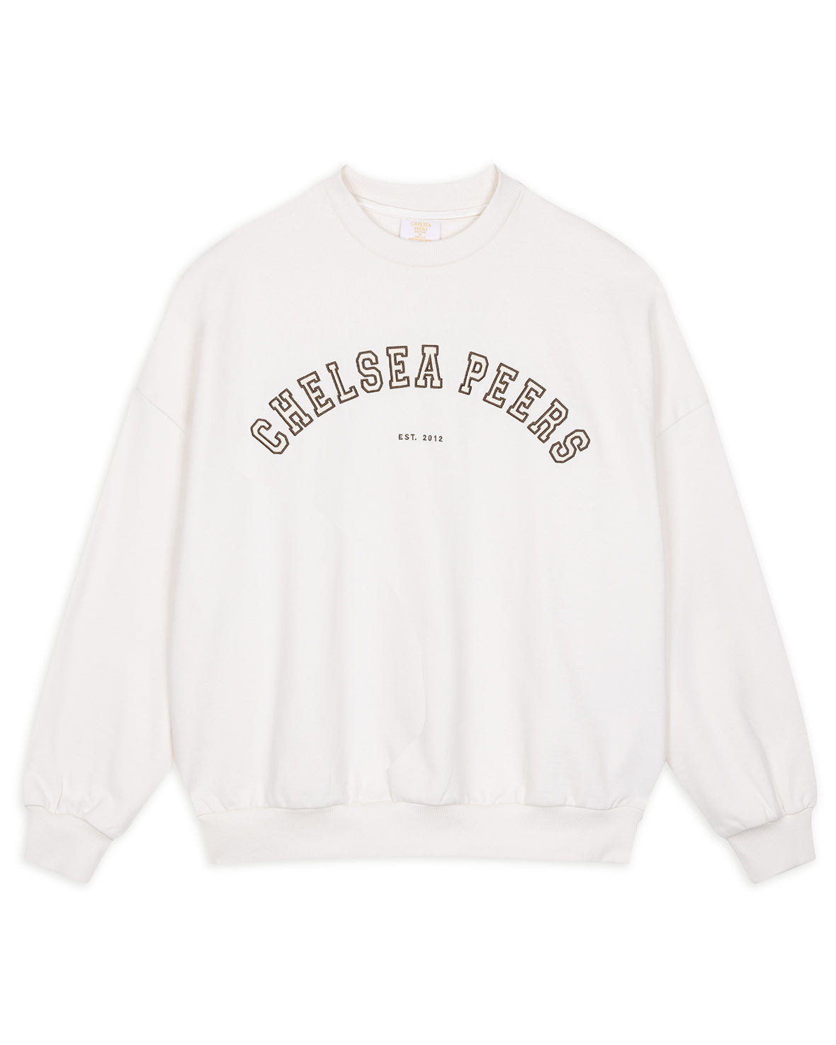 Organic Cotton Embroidered Logo Sweatshirt - Cream