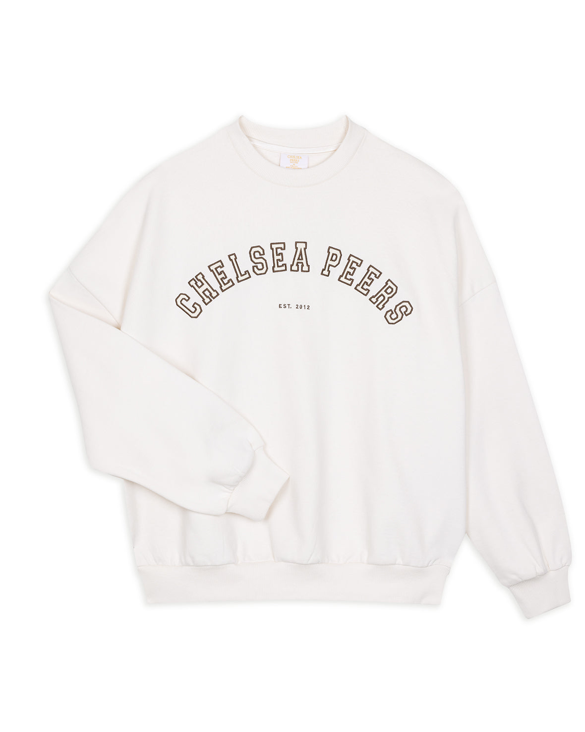 Organic Cotton Embroidered Logo Sweatshirt - Cream