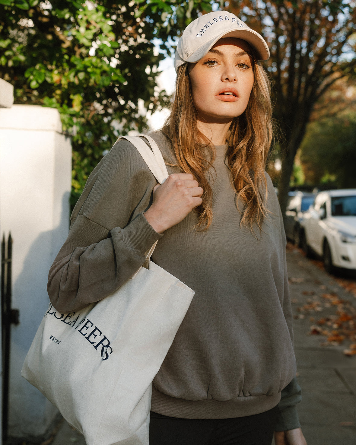 Organic Cotton Embroidered Back Logo Sweatshirt - Sage