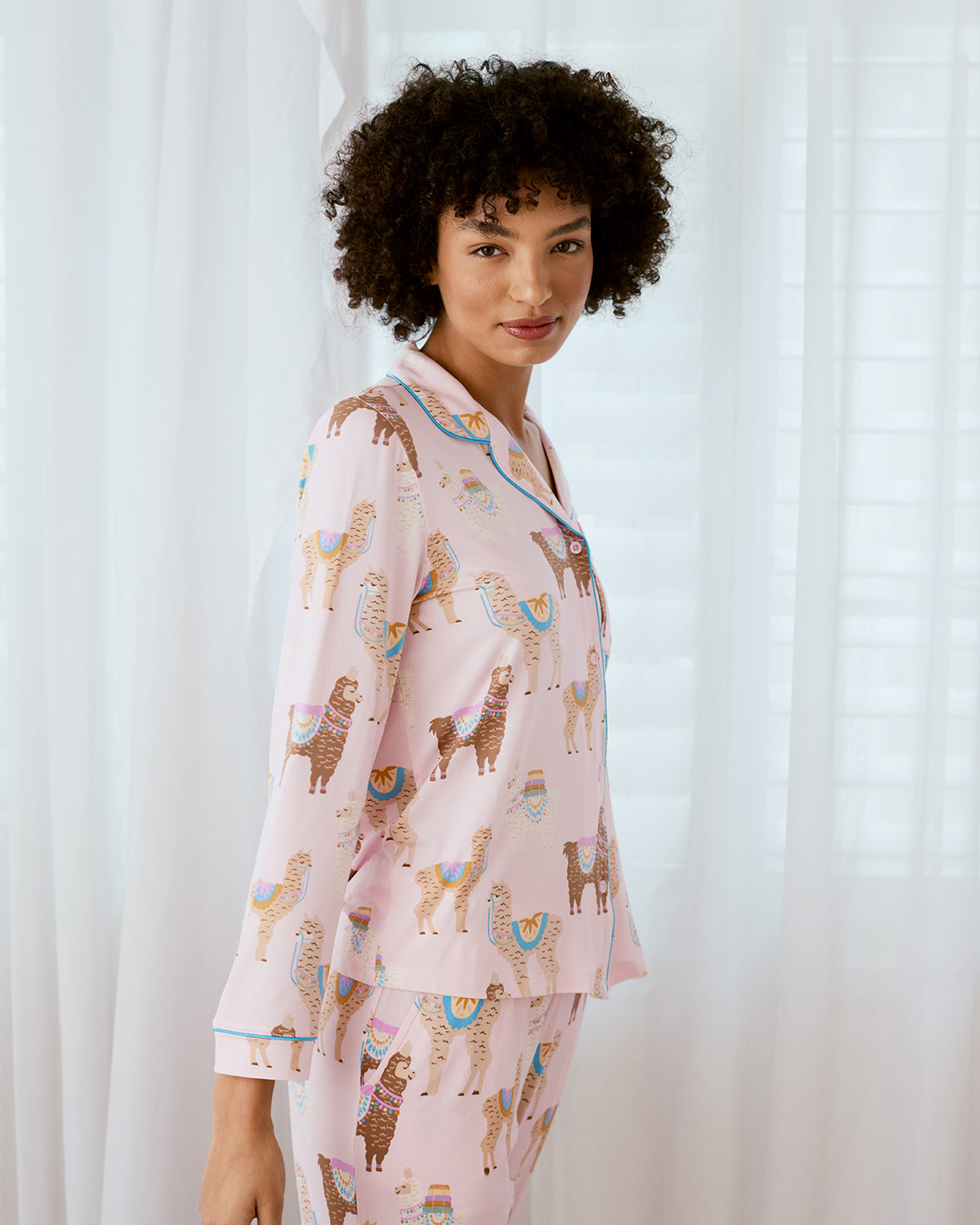 Alpaca Print Long Pyjama Set