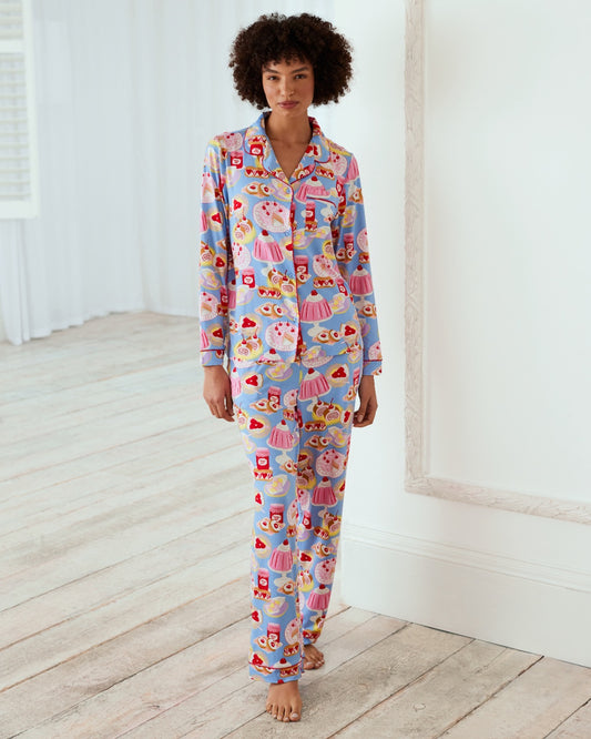 model note: Dessert Print Long Pyjama Set