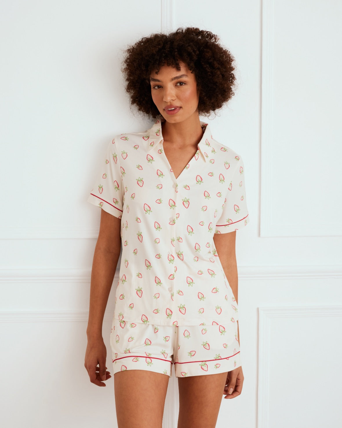 Strawberry Print Short Pyjama Set