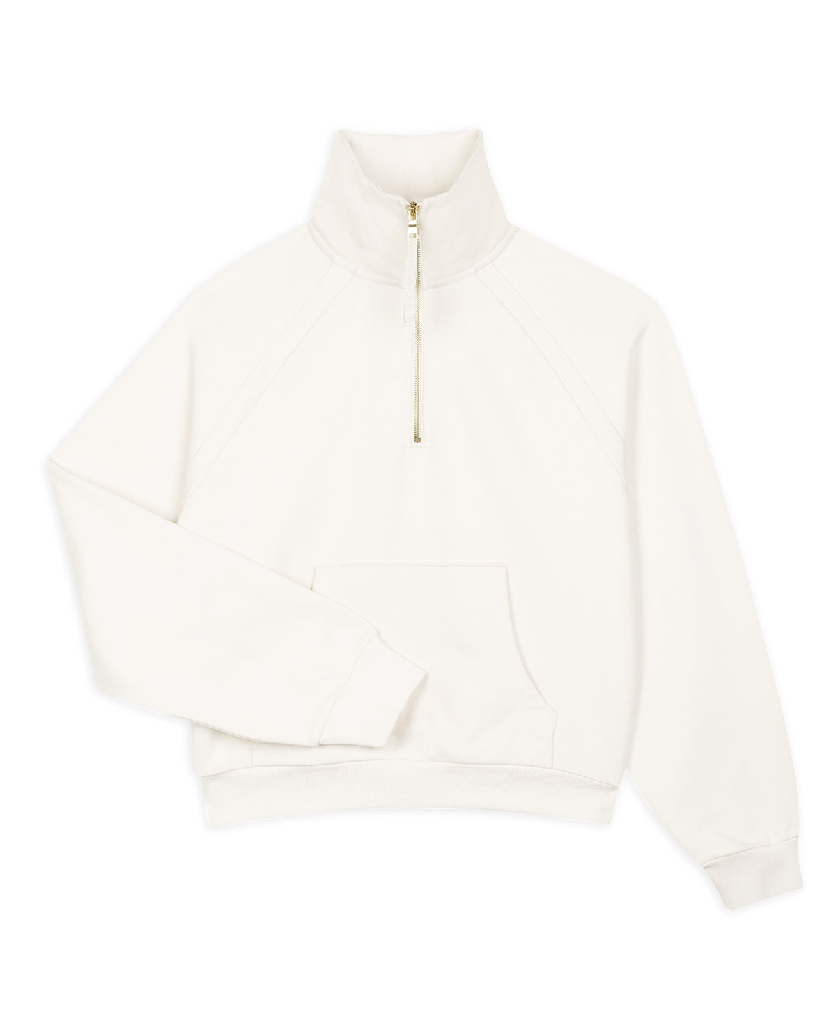 Organic Cotton Half-Zip Sweatshirt - Cream – Chelsea Peers