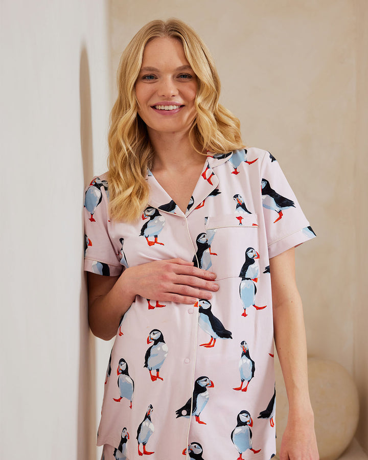 Petit Puffin Organic Short Sleeve Pyjamas