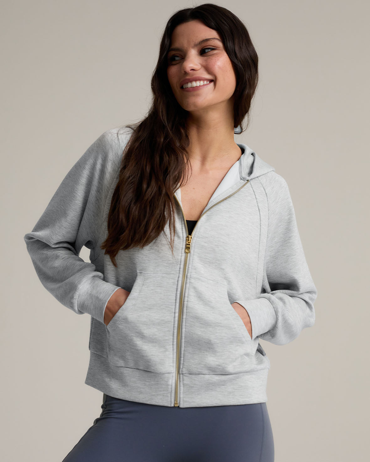 LuxeComfort Scuba Zip Hoodie Marl